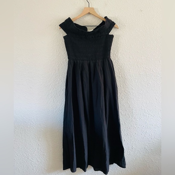 Everlane The Gauze Off -The-Shoulder Dress in Black size small - Picture 9 of 11